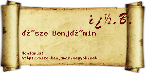Ősze Benjámin névjegykártya